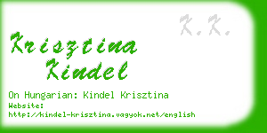 krisztina kindel business card